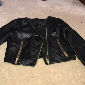 Black and Gold crop jacket
